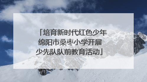 培育新时代红色少年 绵阳市桑枣小学开展少先队队前教育活动