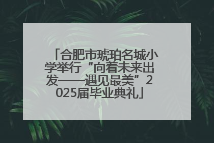 合肥市琥珀名城小学举行“向着未来出发——遇见最美”2025届毕业典礼