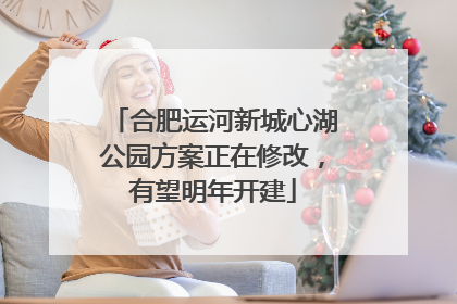 合肥运河新城心湖公园方案正在修改，有望明年开建