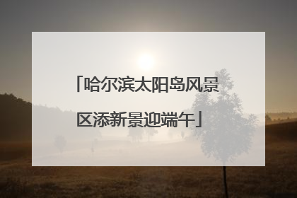 哈尔滨太阳岛风景区添新景迎端午