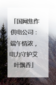 国网焦作供电公司：端午情浓，电力守护艾叶飘香