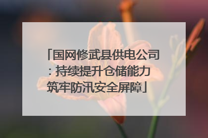 国网修武县供电公司：持续提升仓储能力 筑牢防汛安全屏障