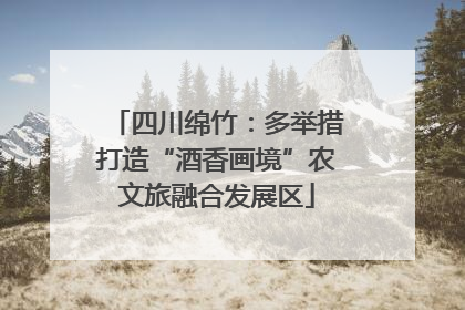 四川绵竹：多举措打造“酒香画境”农文旅融合发展区