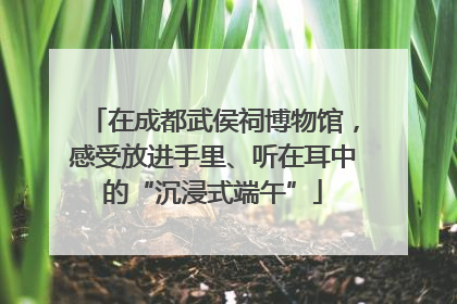 在成都武侯祠博物馆，感受放进手里、听在耳中的“沉浸式端午”