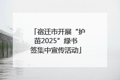 宿迁市开展“护苗2025”绿书签集中宣传活动