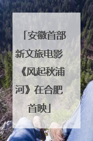 安徽首部新文旅电影《风起秋浦河》在合肥首映