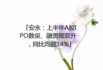 安永：上半年A股IPO数量、融资额双升，同比均超14%
