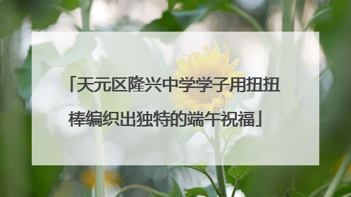 天元区隆兴中学学子用扭扭棒编织出独特的端午祝福