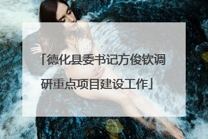 德化县委书记方俊钦调研重点项目建设工作