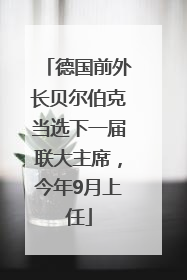 德国前外长贝尔伯克当选下一届联大主席，今年9月上任