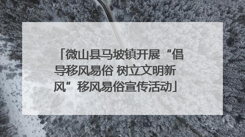 微山县马坡镇开展“倡导移风易俗 树立文明新风”移风易俗宣传活动