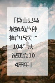 微山县马坡镇葫芦种植户巧摆“104”庆祝建党104周年