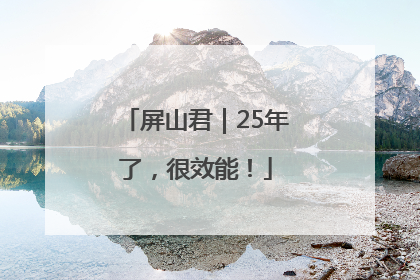 屏山君｜25年了，很效能！