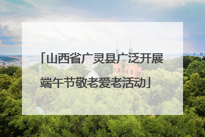 山西省广灵县广泛开展端午节敬老爱老活动