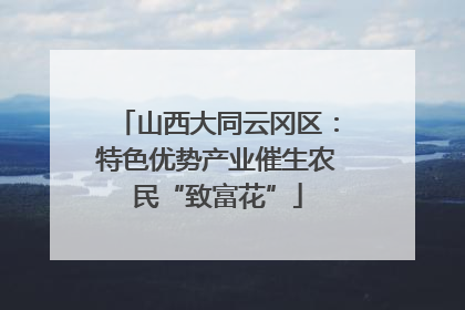 山西大同云冈区：特色优势产业催生农民“致富花”