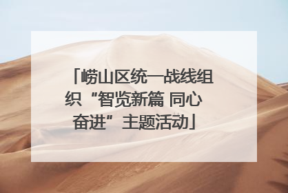 崂山区统一战线组织“智览新篇 同心奋进”主题活动