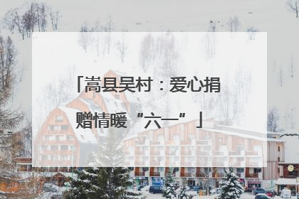 嵩县吴村：爱心捐赠情暖“六一”