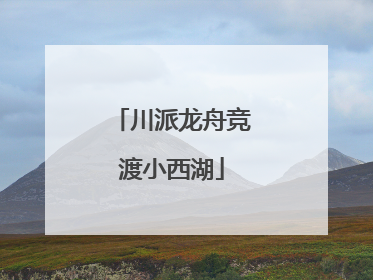 川派龙舟竞渡小西湖