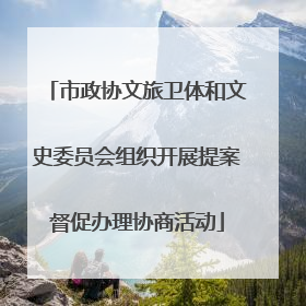 市政协文旅卫体和文史委员会组织开展提案督促办理协商活动