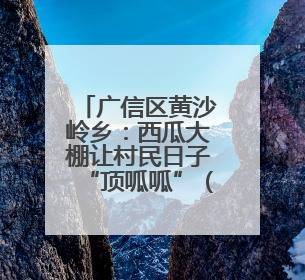 广信区黄沙岭乡：西瓜大棚让村民日子“顶呱呱”（图）