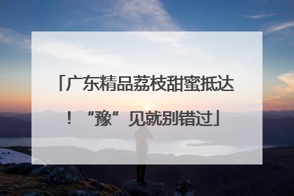广东精品荔枝甜蜜抵达！“豫”见就别错过