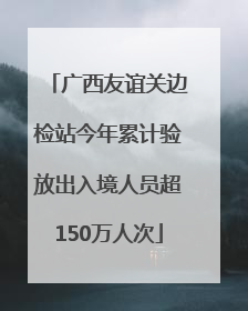 广西友谊关边检站今年累计验放出入境人员超150万人次