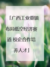 广西工业重镇布局低空经济赛道 校企合作培养人才