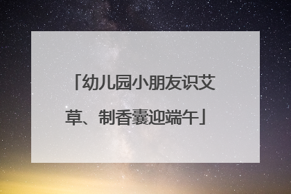 幼儿园小朋友识艾草、制香囊迎端午