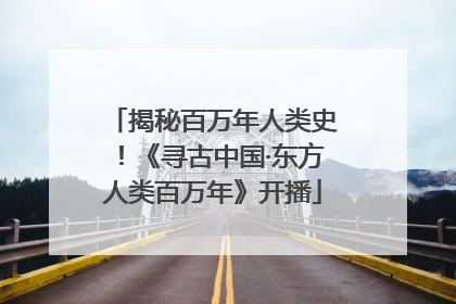 揭秘百万年人类史！《寻古中国·东方人类百万年》开播