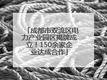 成都市双流区电力产业园区揭牌成立！150余家企业达成合作