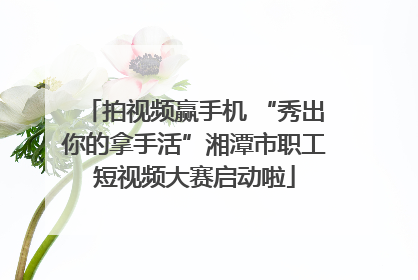 拍视频赢手机 “秀出你的拿手活”湘潭市职工短视频大赛启动啦