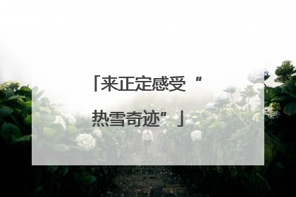 来正定感受“热雪奇迹”