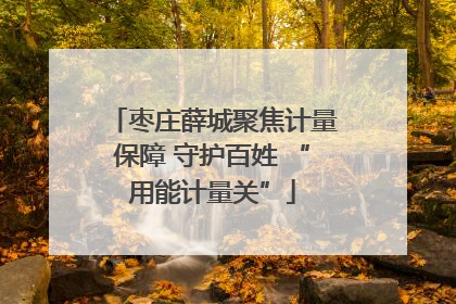 枣庄薛城聚焦计量保障 守护百姓 “用能计量关”