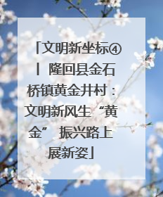 文明新坐标④丨 隆回县金石桥镇黄金井村：文明新风生“黄金” 振兴路上展新姿