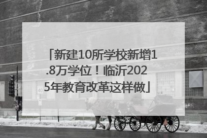 新建10所学校新增1.8万学位！临沂2025年教育改革这样做