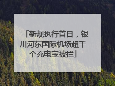 新规执行首日，银川河东国际机场超千个充电宝被拦