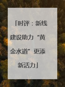 时评：新线建设助力“黄金水道”更添新活力