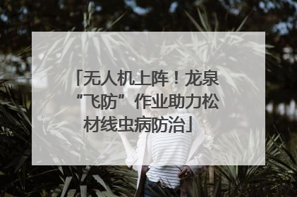 无人机上阵！龙泉“飞防”作业助力松材线虫病防治