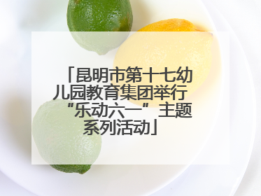 昆明市第十七幼儿园教育集团举行“乐动六一”主题系列活动