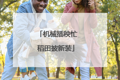 机械插秧忙 稻田披新装