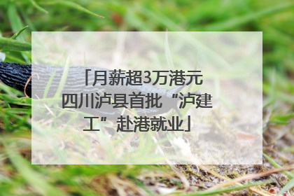 月薪超3万港元 四川泸县首批“泸建工”赴港就业