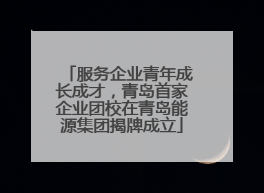 服务企业青年成长成才，青岛首家企业团校在青岛能源集团揭牌成立