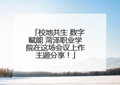 校地共生 数字赋能 菏泽职业学院在这场会议上作主题分享！