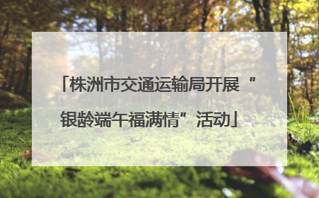 株洲市交通运输局开展“银龄端午福满情”活动