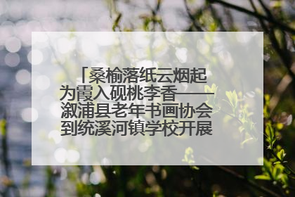 桑榆落纸云烟起 为霞入砚桃李香——溆浦县老年书画协会到统溪河镇学校开展书画进校园活动