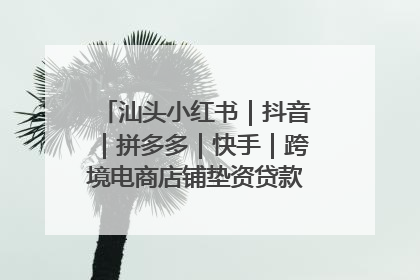 汕头小红书｜抖音｜拼多多｜快手｜跨境电商店铺垫资贷款企业-漫商易