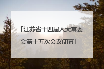 江苏省十四届人大常委会第十五次会议闭幕