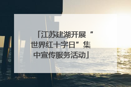 江苏建湖开展“世界红十字日”集中宣传服务活动