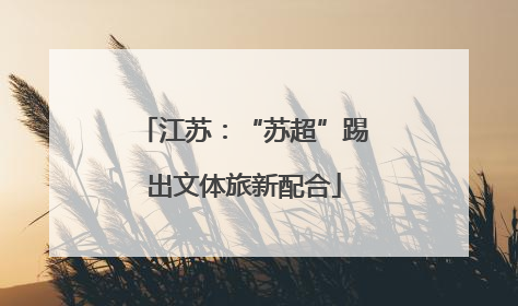 江苏：“苏超”踢出文体旅新配合