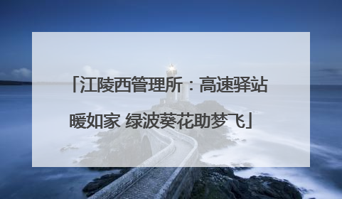 江陵西管理所：高速驿站暖如家 绿波葵花助梦飞